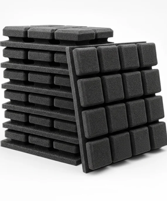 Sound Dampening Acoustic Foam turbo shape, Designed from calibrated open-cell polyurethane foam, these panels provide exceptional sound dampening and insulation—perfect for studios, offices, and commercial spaces across Cairo, Egypt, and the Gulf region.