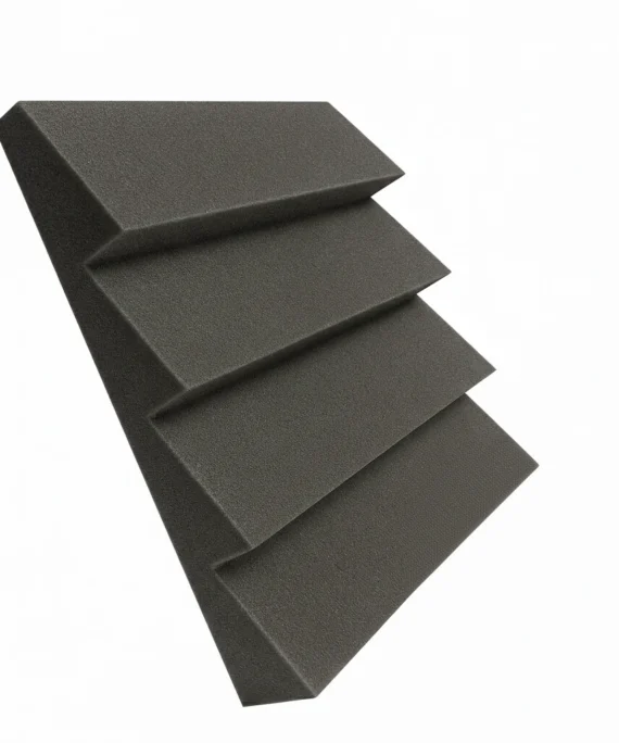 Sound Dampening Acoustic Foam T-WEDGE shape, Designed from calibrated open-cell polyurethane foam, these panels provide exceptional sound dampening and insulation—perfect for studios, offices, and commercial spaces across Cairo, Egypt, and the Gulf region.