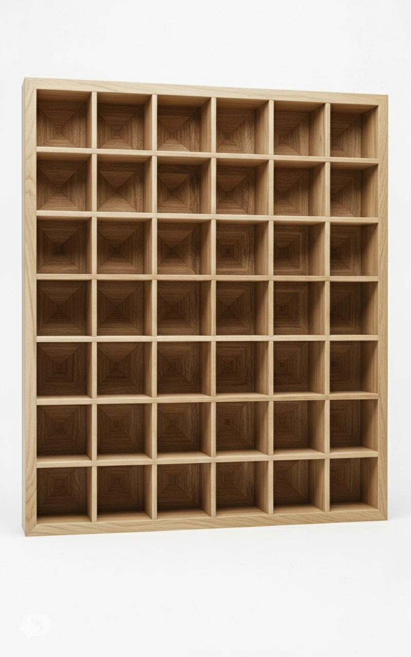 Acoustic Diffuser Style 6 from Sound Mute is built to keep rooms vibrant while improving control. Instead of soaking up energy, its diffusion geometry scatters reflections so the sound field feels even and natural.
