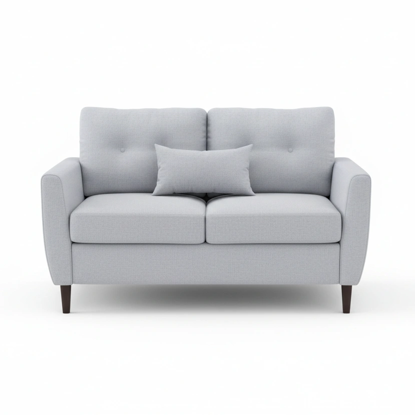 Modern 2-Seater Studio Sofa for Podcasting and Home Studios in Cairo, Egypt, and the Gulf region.